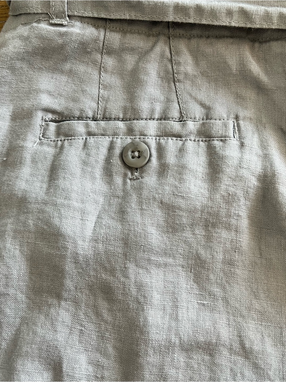 Adrienne Vittadini Light Gray Wide-Leg 100% Linen Pants Size 8 NWOT - Picture 8 of 11